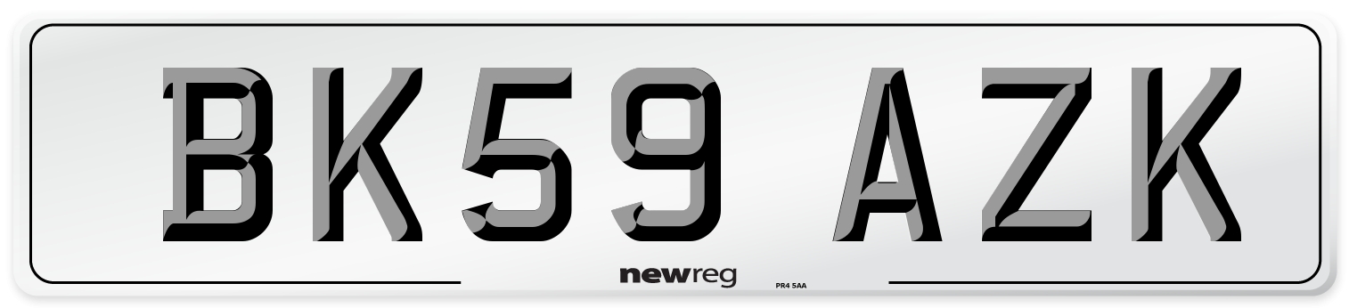 BK59 AZK Number Plate from New Reg